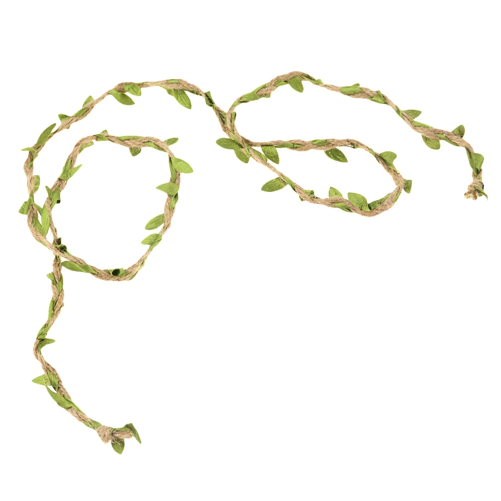 2 м 5 имитация зеленых листьев плетеная пеньковая веревка сделай сам для свадьбы