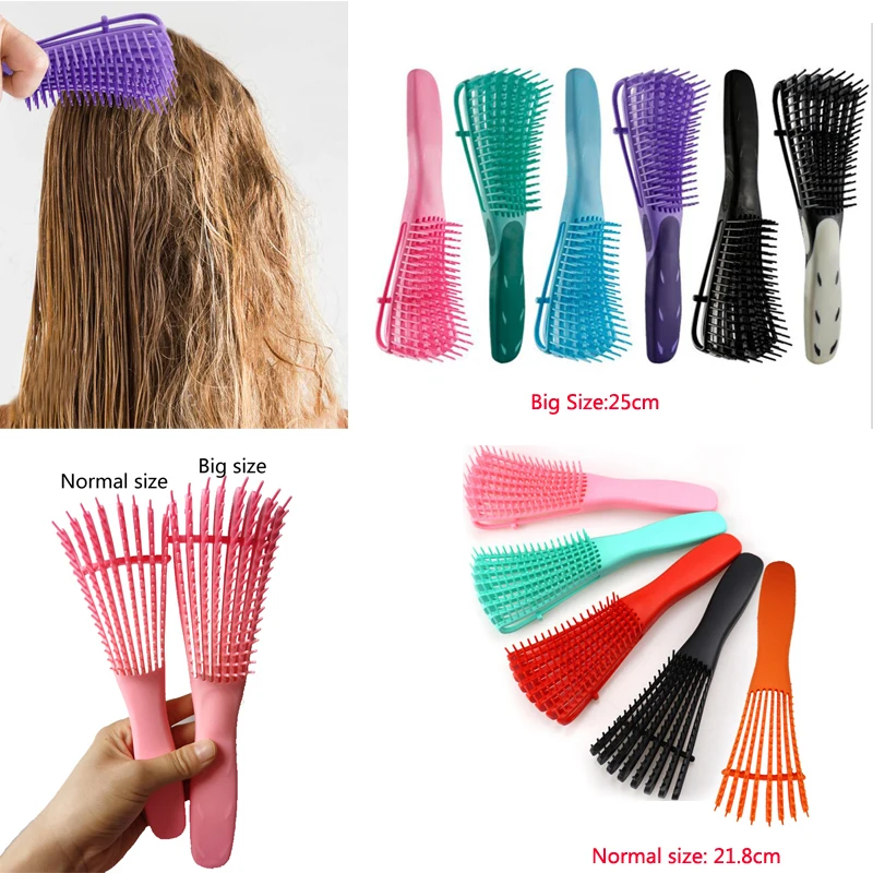 Массажная щетка для распутывания кожи головы натуральных волос африканская