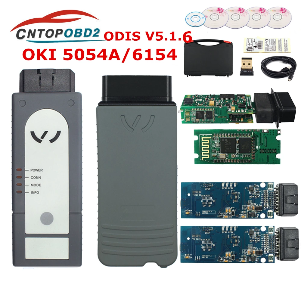 Новейший 5054A OKI полный чип Bluetooth AMB2300 5054A V5.1.5+ Keygen 6154 UDS для VAG диагностический инструмент