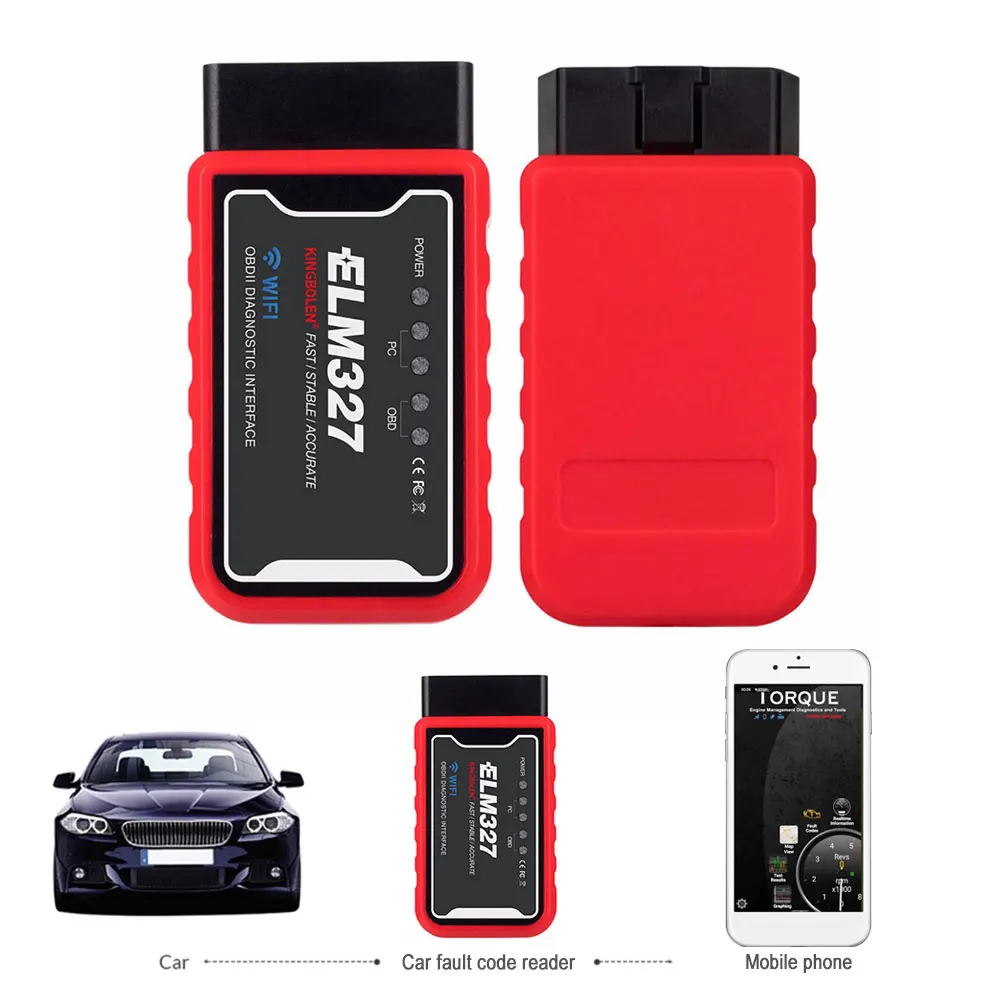 Автомобильный сканер ELM327 считыватель кодов WiFi Bluetooth V1.5 PIC18F25K80 чип OBDII
