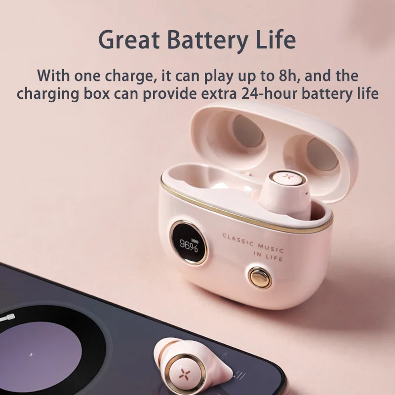 

APTX TWS Bluetooth Earphones Touch Control Wireless Headphones HIFI Mini In-ear Earbuds Sport Waterproof Running Heasets HD Call