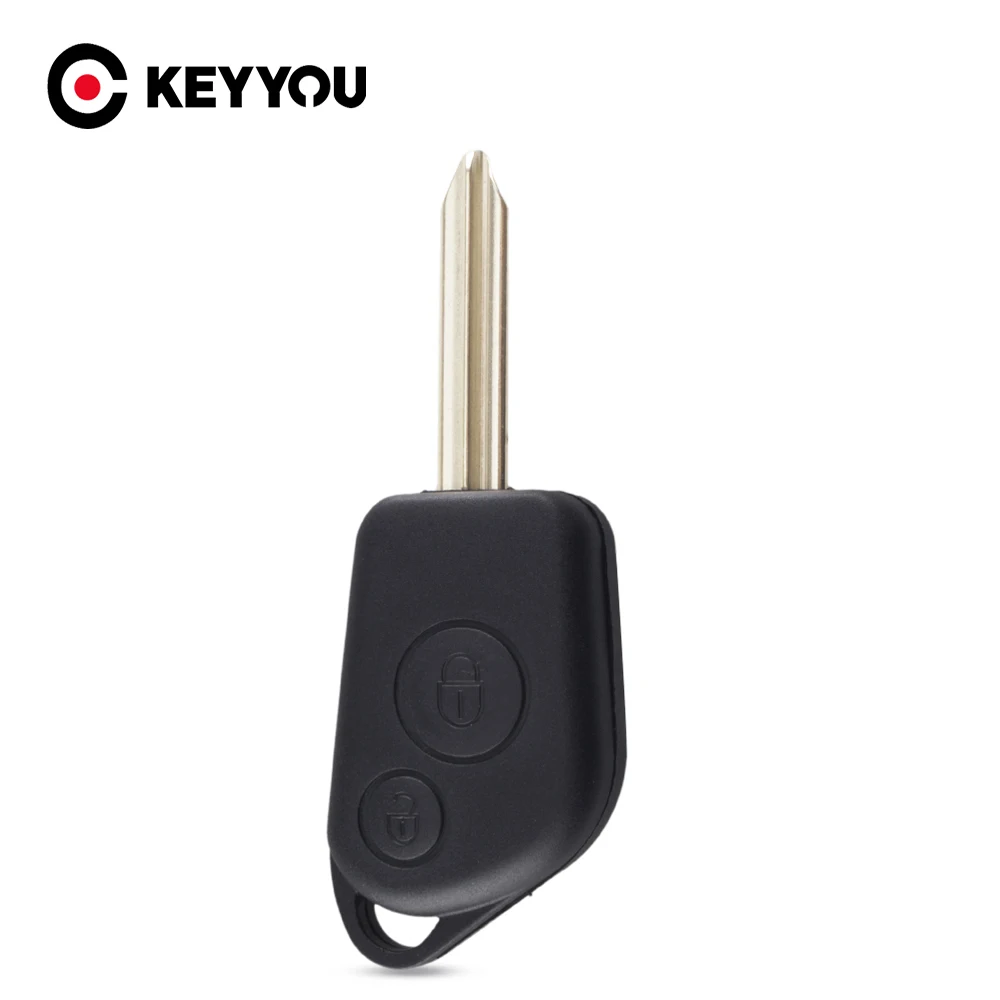 KEYYOU 2 кнопки автомобильный чехол для брелка с ключом оболочка Citroen Elysee Picasso Saxo Xsara