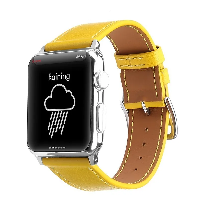 Высококачественная воловья кожа Замена для apple watch полосы 42 мм серии 4 3 2 1 Аксессуары для iwatch 38 мм браслет ремешок 44 мм запястье 40 мм