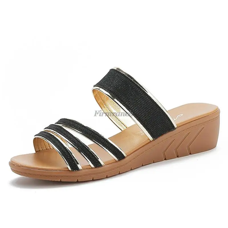 

Женские тапочки, Новинка лета 2021, модная универсальная обувь на плоской подошве, сандалии и тапочки большого размера с ИК-подсветкой и сетко...