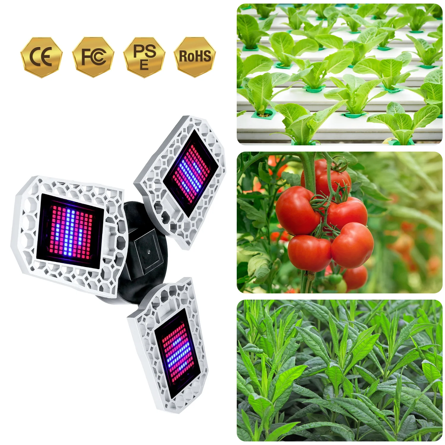 

LED Lamp Plant Growth Light Deformation Folding Plant Grow Light Red Blue Full Spectrum Waterproof Growth Light E27 Phytolamp