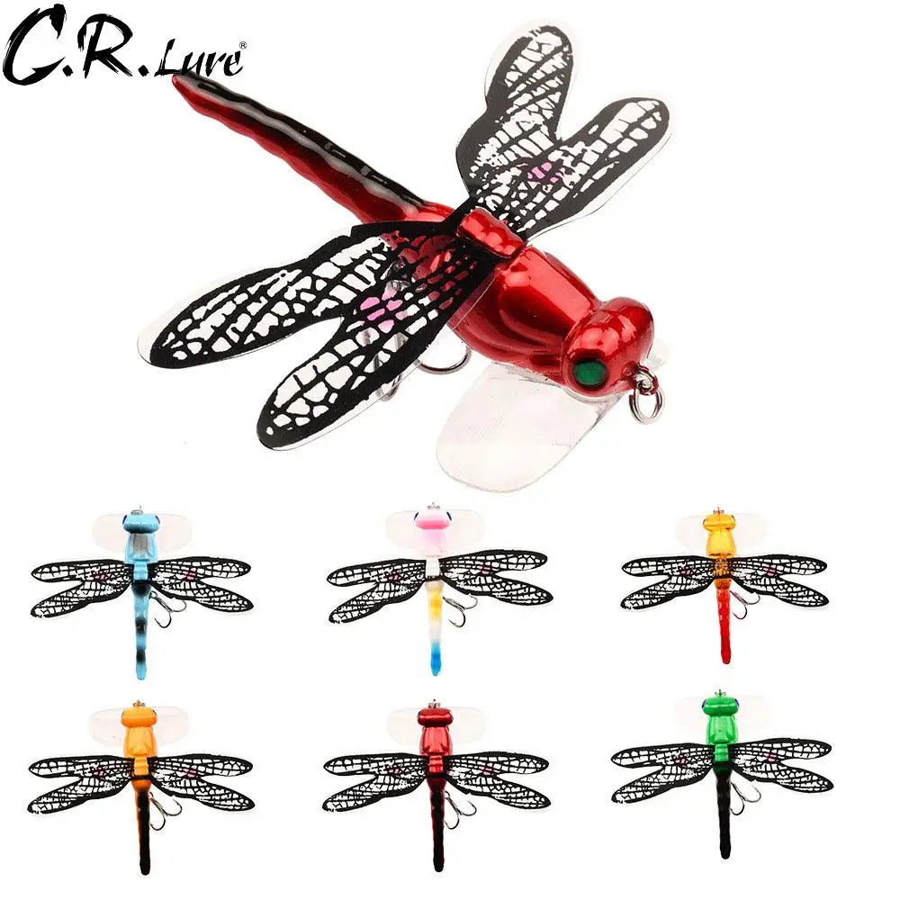 

1pc Topwater Dragonfly Dry Flies Insect Fly Fishing Lure 6g 75mm Trout Popper Artificial Bait Wobblers For Trolling Hard Bait