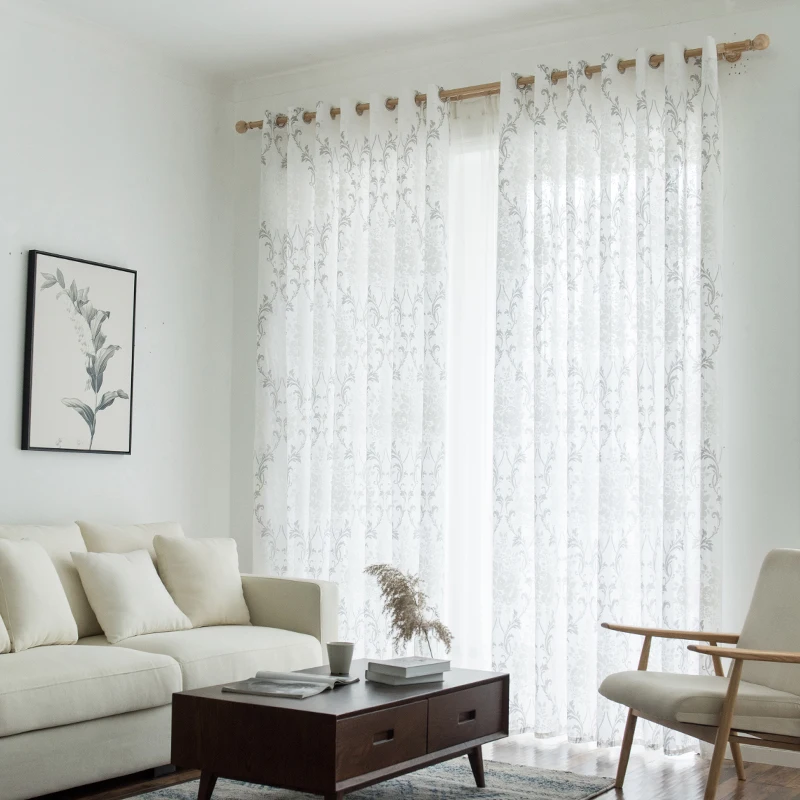 LISM геометрические прозрачные оконные шторы для гостиной спальни кухни тюль