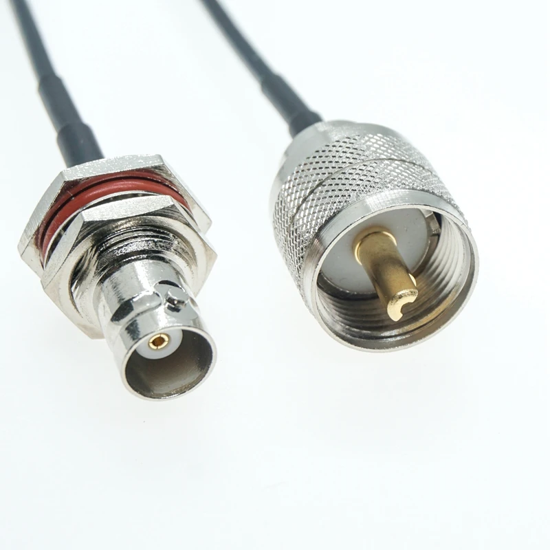 УВЧ штекер PL259 К гнездовой гайке BNC Перемычка коаксиальный Удлинительный кабель