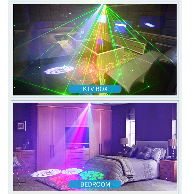 Hd сценический светильник лазерный полноцветный звездный Рождественский