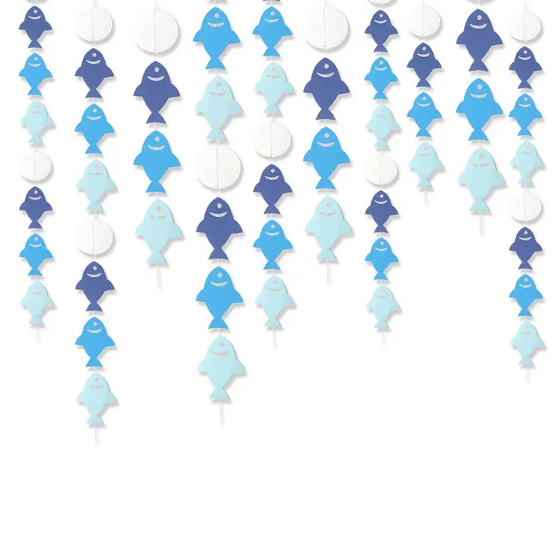 Гирлянда из бумаги с изображением рыбок 2 4 м | Дом и сад