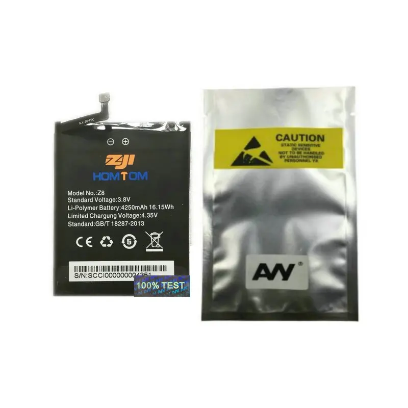 

AVY Battery For HOMTOM ZOJI Z8 Mobile Phone Replacement 4250mAh Li-ion Batteries Bateria 100% Tested In stock