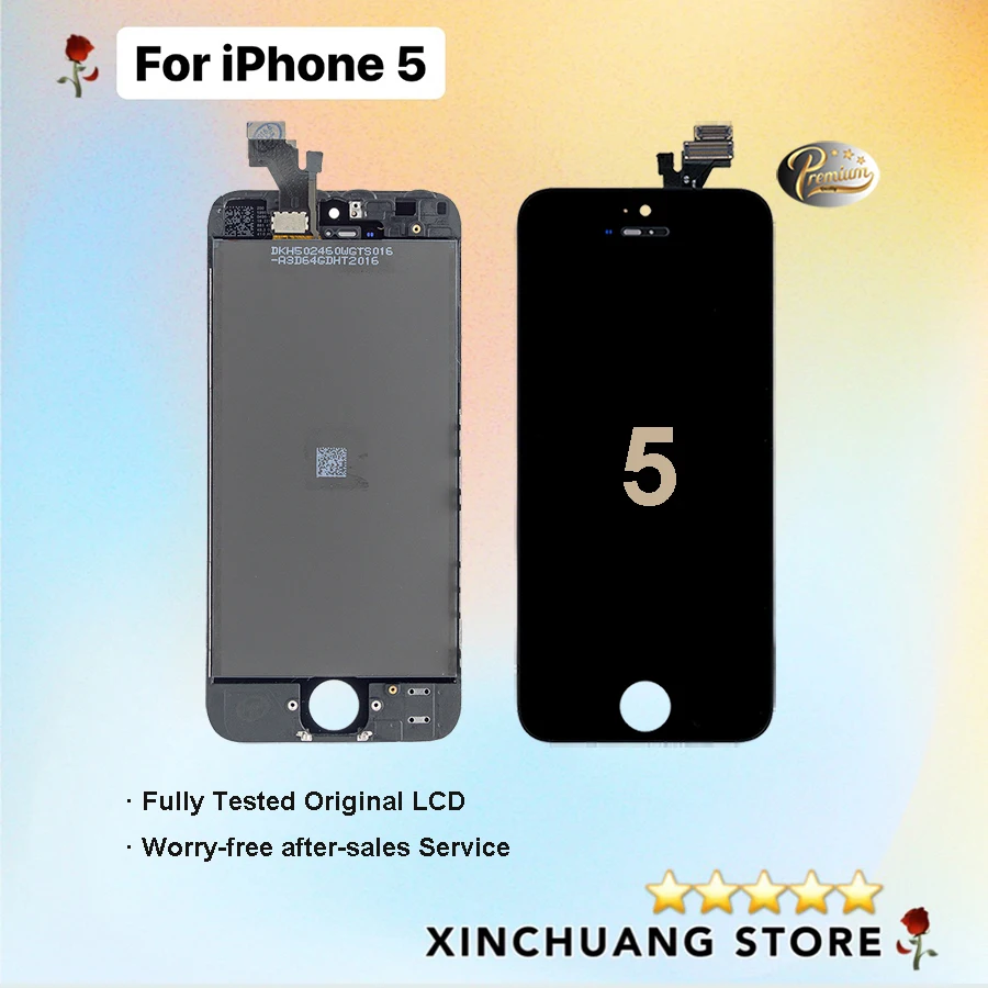 Класс AAA LCD для iPhone 5c с набором инструментов и защитой экрана дигитайзер сборка