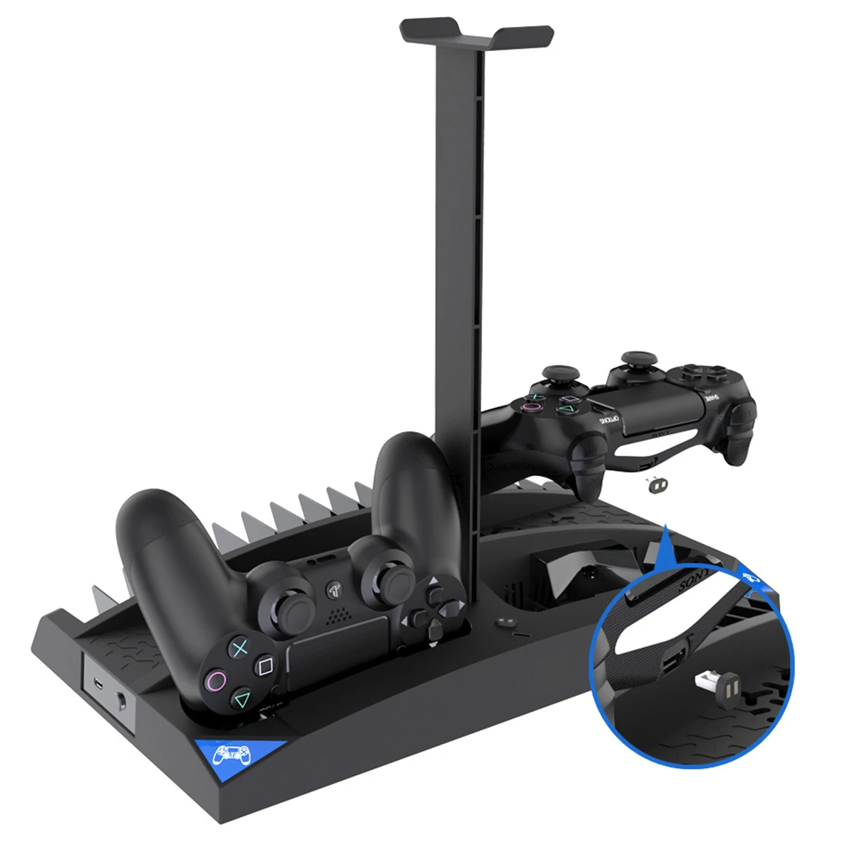 

Многофункциональный контроллер 6 в 1, Подставка для зарядки, охлаждающий вентилятор, игровые диски для PS4/ Slim/ PRO 6 в 1