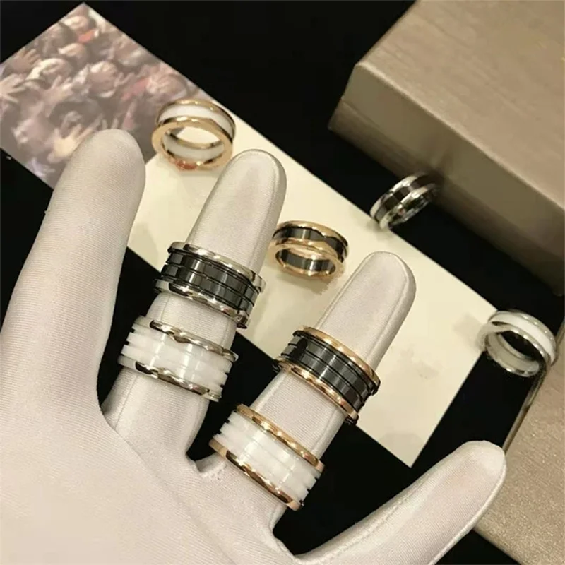 

Luxury Brand Ceramci 100% 925 Sterling Silver Ring For Women Men Couple Fashion Jewelry Valentine's Day gift
