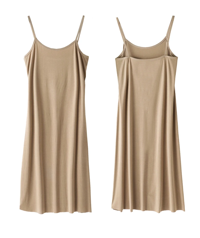 

2021 5XL Women Cotton Deep V Neck Sexy Dress Solid Straight Pajamas Party Dress Elegant Female Summer Modal Strap Dress Casual