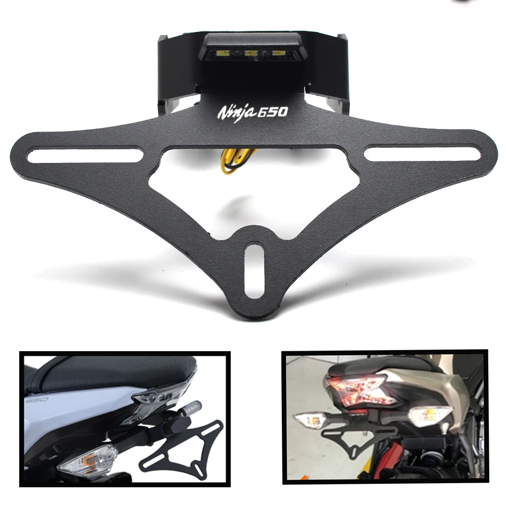 Держатель номерного знака со светодиодсветильник кой для KAWASAKI NINJA 650 2017 2018 2019