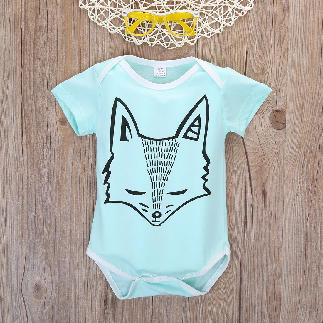 

Baby Summer Clothes Cartoon Cotton Bodysuits Cute Animals Top Newborn Babies Boy Girl Short Sleeve Bodysuit Clothing