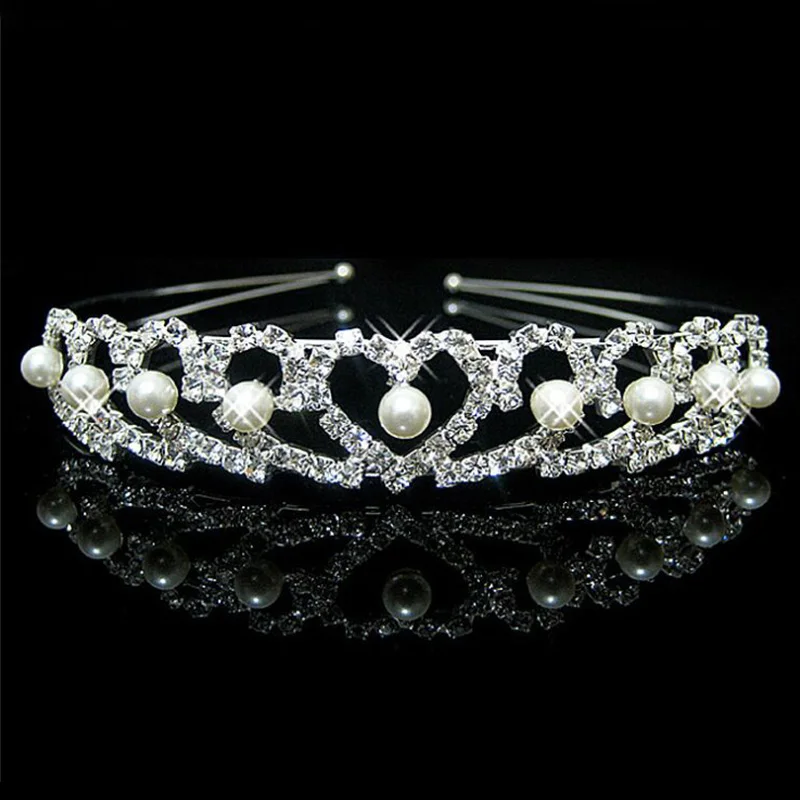 Тиары и короны с кристаллами для девочек повязка на голову невесты аксессуары