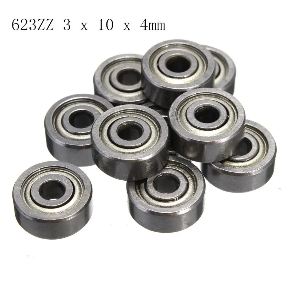 623ZZ 3 x 10 x 4mm 10 шт./компл. 608RS/608-2RS/693ZZ подшипник ABEC-5 скейтборд скутер 608 2RS шарикоподшипник миниатюрный 693ZZ роликовые подшипники комплект - Цвет: 623ZZ 3 x 10 x 4mm