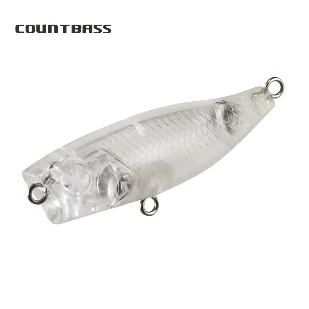 

10pcs Countbass Blank Hard Lure 42mm 2.9g, Topwater, Popper Unpainted Fishing Bait, Wobblers