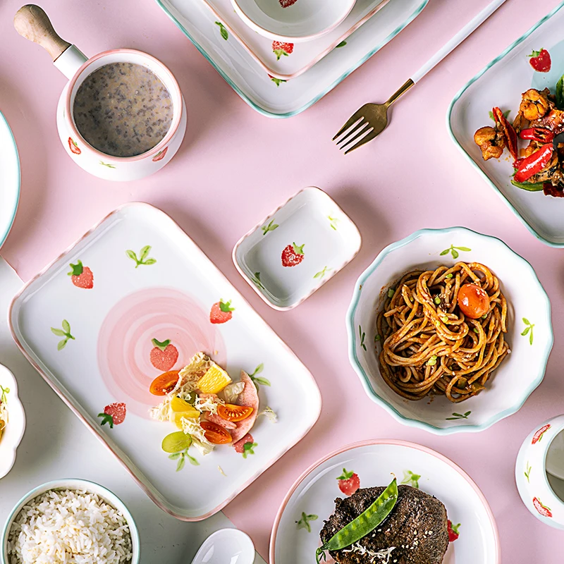RHE 5-44ps Керамика пластины стейк на ужин Ramen чаша для салата десерт фарфоровый