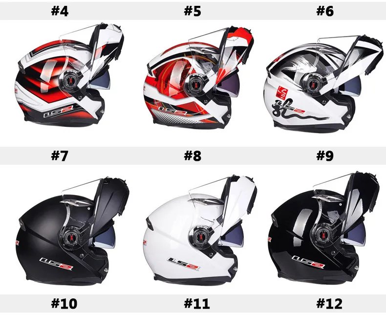LS2 ff370 флип-ап мото rcycle шлем casco de moto кафе шлем для гонщика анфас двойной объектив козырек capacetes de moto ciclista ECE