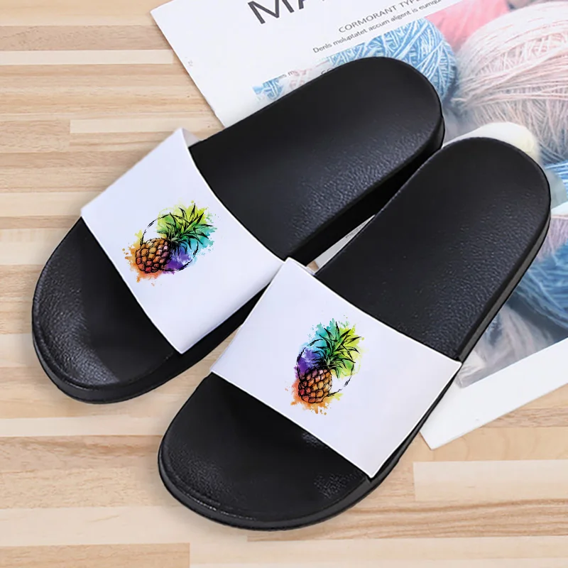 

2021 summer cool open-toe slippers fashion print ladies Harajuku style sandals Outdoor Indoor Home Non-slip Slides