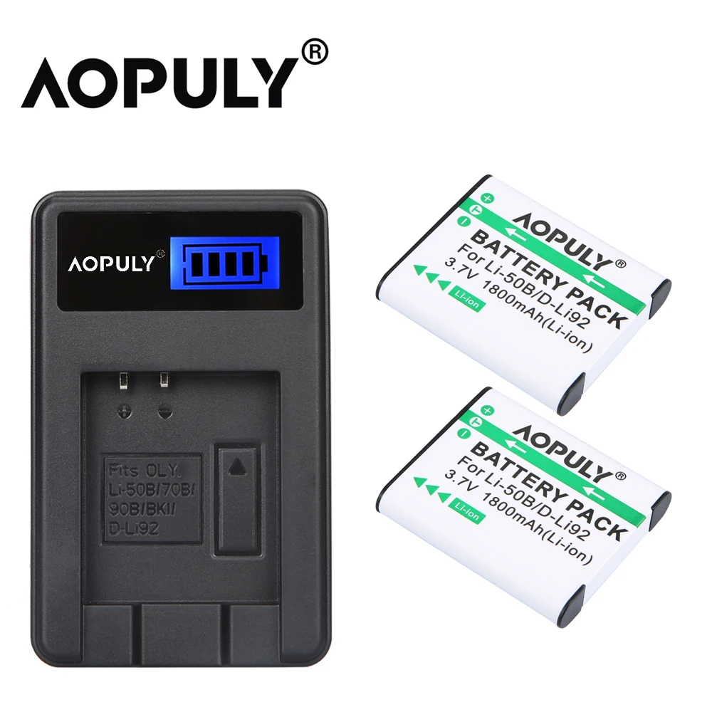Аккумулятор для фотоаппарата Olympus MJU Stylus 1800 1010 1030SW 1020 SH21SH25 SP720UZ 9000 мАч 2 шт. |