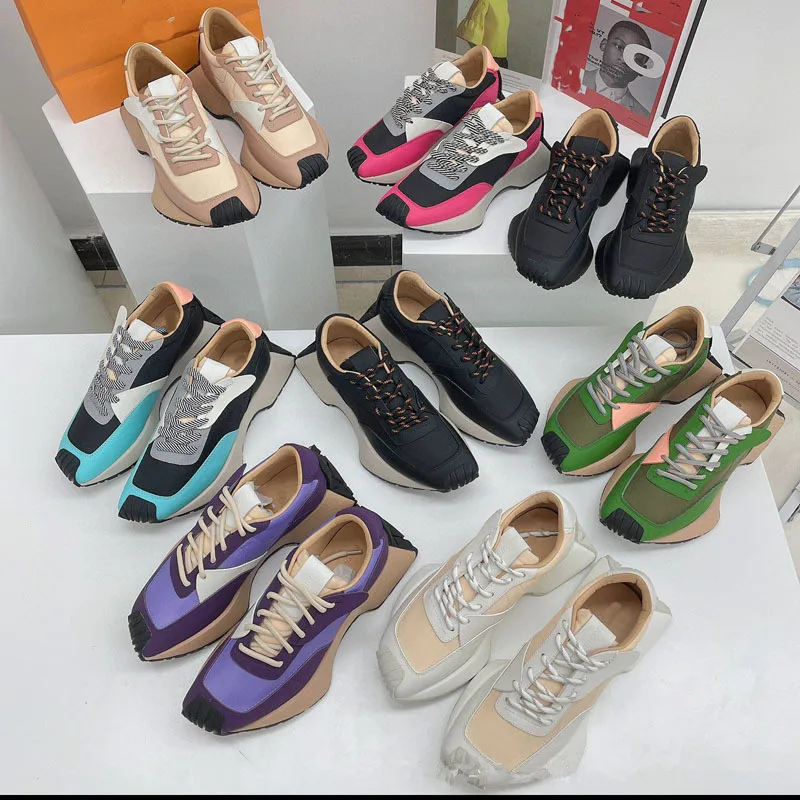 

Thick-Soled Fashion Women Trainers Shoes Dad Shoes Comfortable Female Lace Up Shoes Spring And Autumn Woman Color Matching Shoes