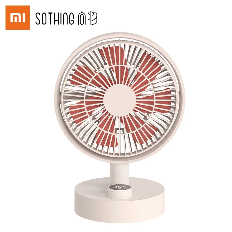 

Настольный вентилятор Xiaomi Sothing с цифровым дисплеем, встряхивающая головка, USB-вентилятор, бесступенчатая скорость ветра, низкий уровень шум...
