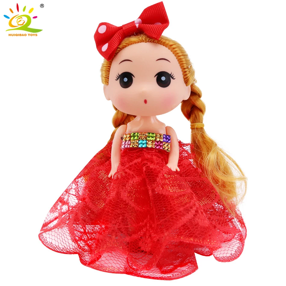 12 см рождественские мини куклы игрушки принцесса BJD Мини платье для девочек кукла
