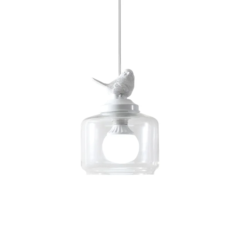 Creativa lámpara colgante led de pájaro de una cabeza de araña de cristal americana cena habitación restaurantes, tiendas cafetería creativa moderna