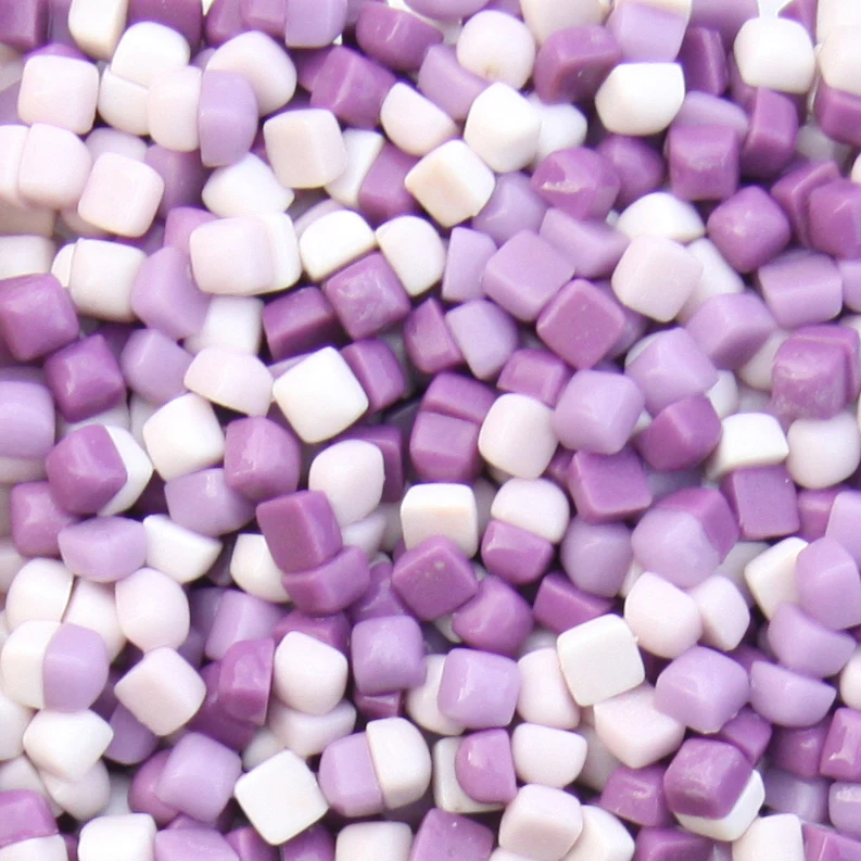 white purple 600 шт., мозаичная плитка Glary Jade, сделай сам, мозаичные камни, смешанные цвета, квадратные материалы для детей/детей, 0,58*0,58*0,4 см - Цвет: white purple