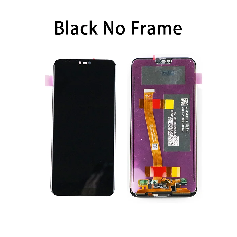 Для huawei Honor 10 ЖК-дисплей COL-L29 COL-AL10 отпечатков пальцев сенсорный экран с рамкой черный серый синий фиолетовый - Цвет: Black No Frame