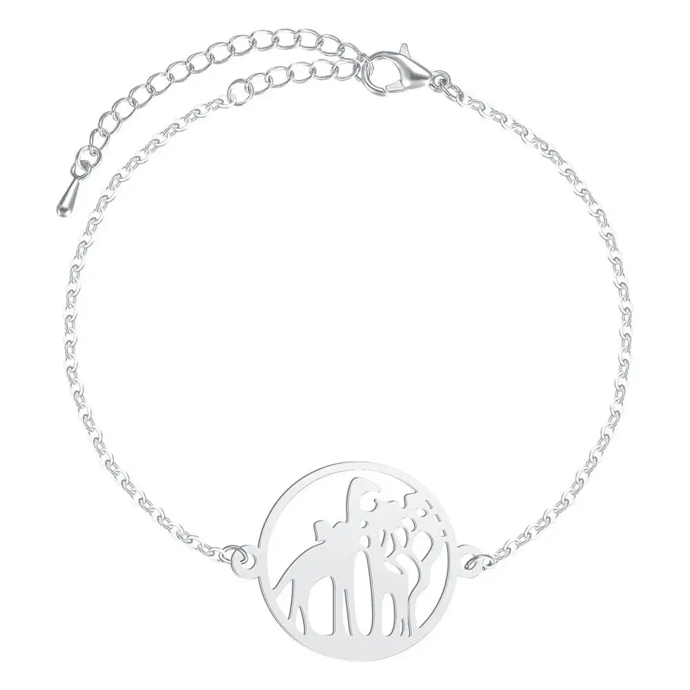 Женский браслет с жирафом Todorova цепочкой из нержавеющей стали для подарка на День