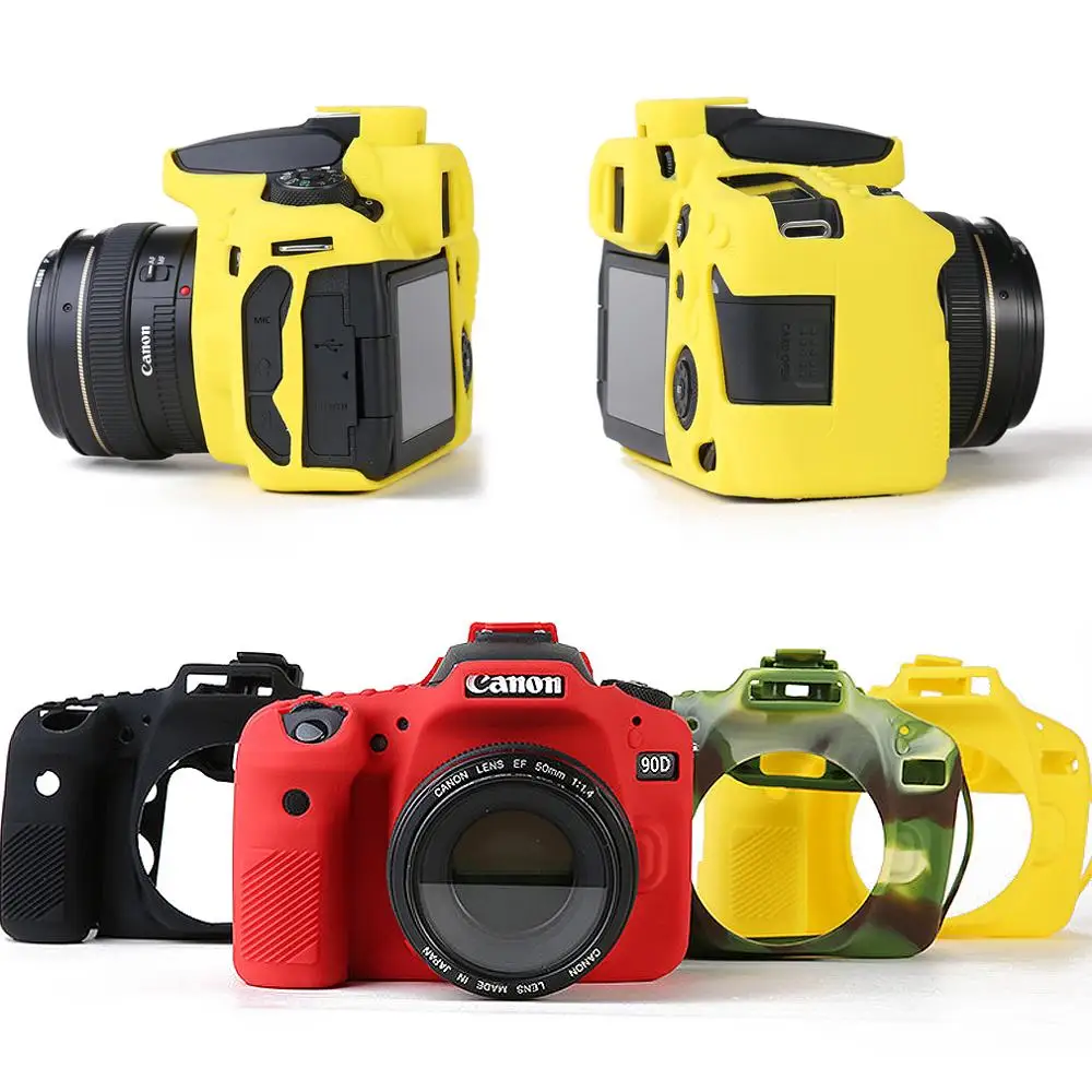 Резиновый силиконовый защитный чехол для корпуса телефона Canon EOS 90D DSLR защитная