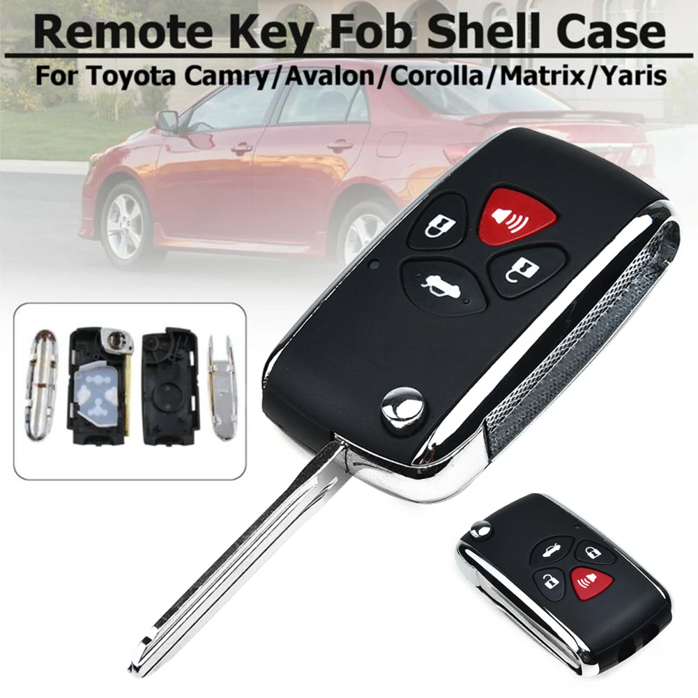 4 кнопки складной Автомобильный Брелок дистанционного управления с ключом