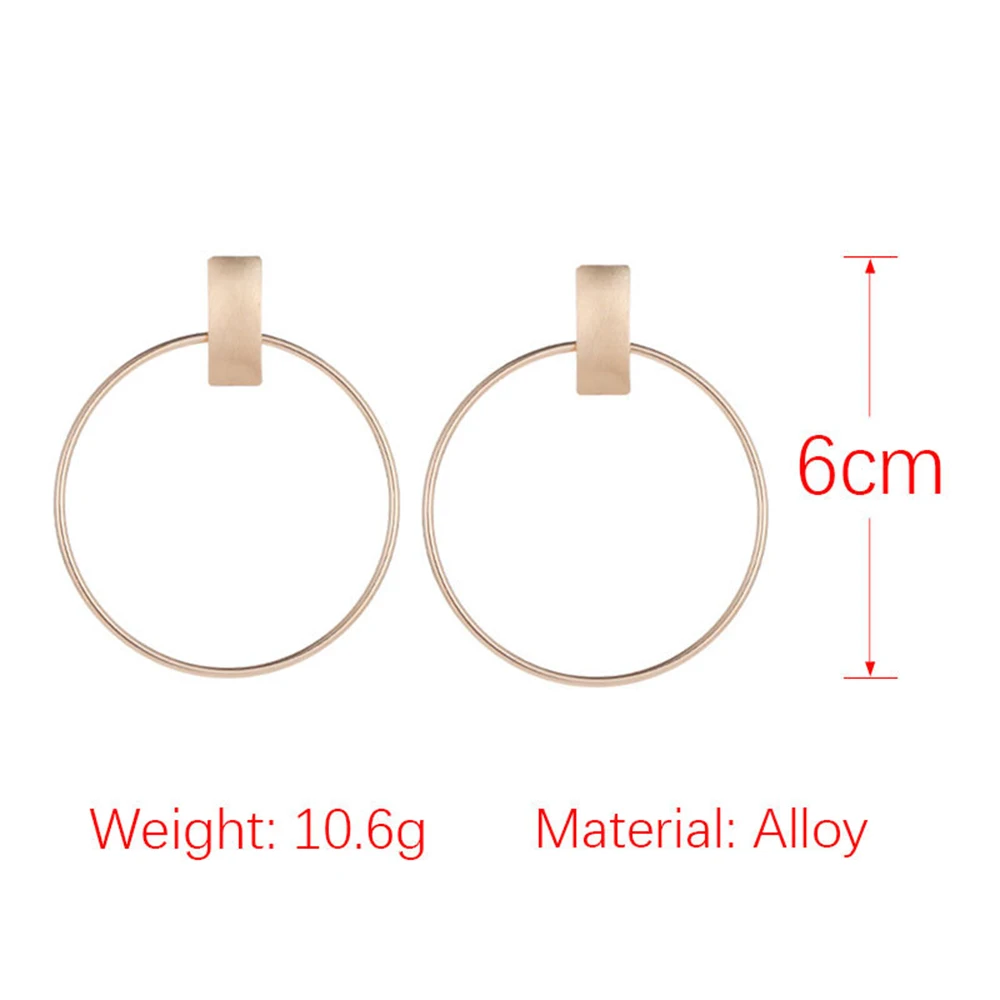 

Punk Luxury Style Stud Earrings Unusual Ear Round Circle Alloy Metal Trendy Jewelry For Women Hyperbole