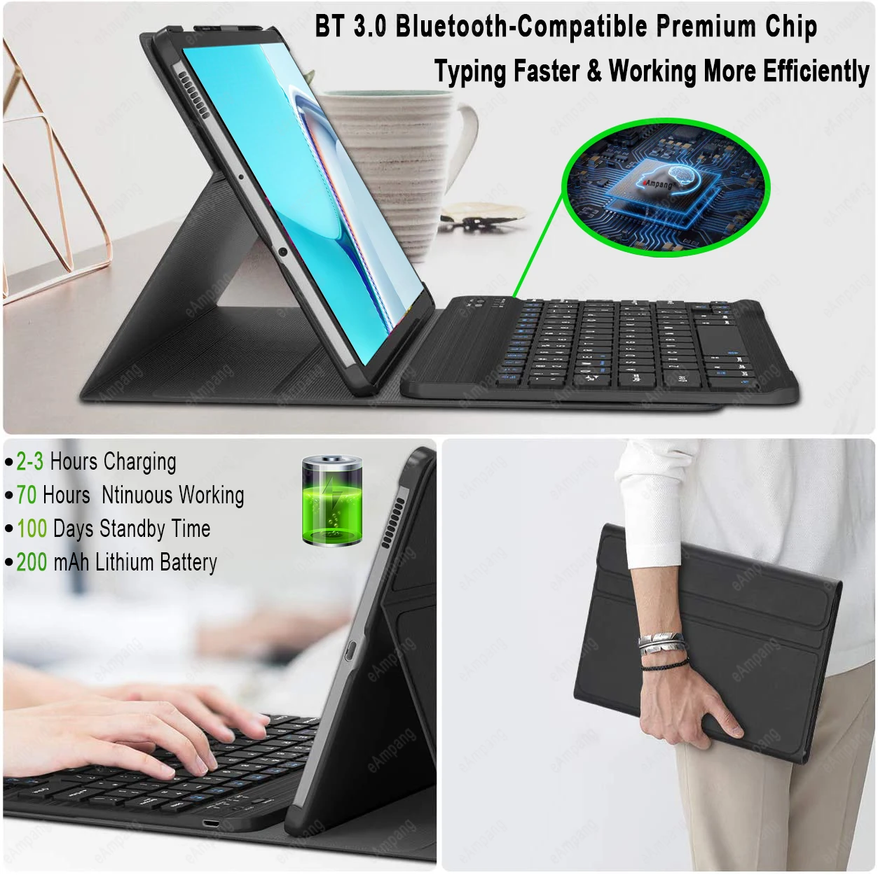 Чехол-клавиатура для Huawei MatePad 11 10 4 Pro 8 T10s T 10s MediaPad T5 M5 1 M6 английский русский