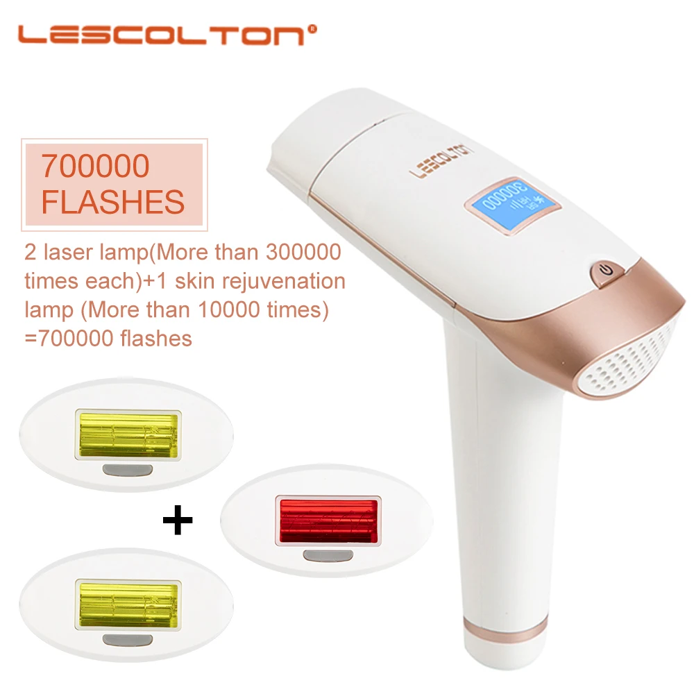 LESCOLTON 2в1 700000 импульсный IPL лазерный эпилятор для удаления волос с ЖК-дисплеем лазерный постоянный триммер для бикини электрический эпилятор