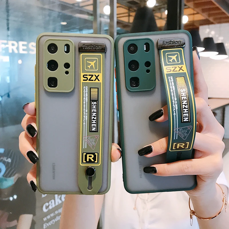 Матовый чехол на запястье с кронштейном для Huawei P40 Pro P30 P20 Mate 30 20 ультратонкая