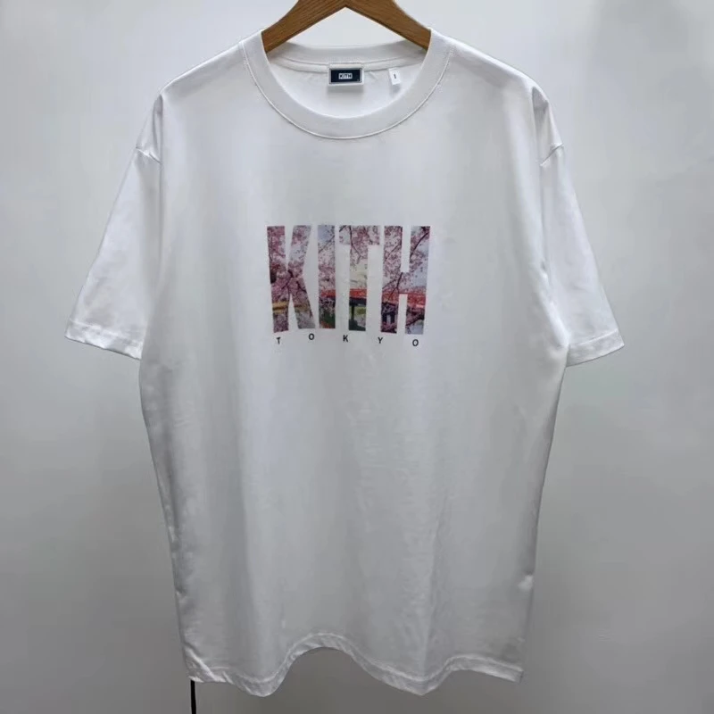 Футболка с логотипом KITH Токийский знак Мужская футболка ограниченная версия