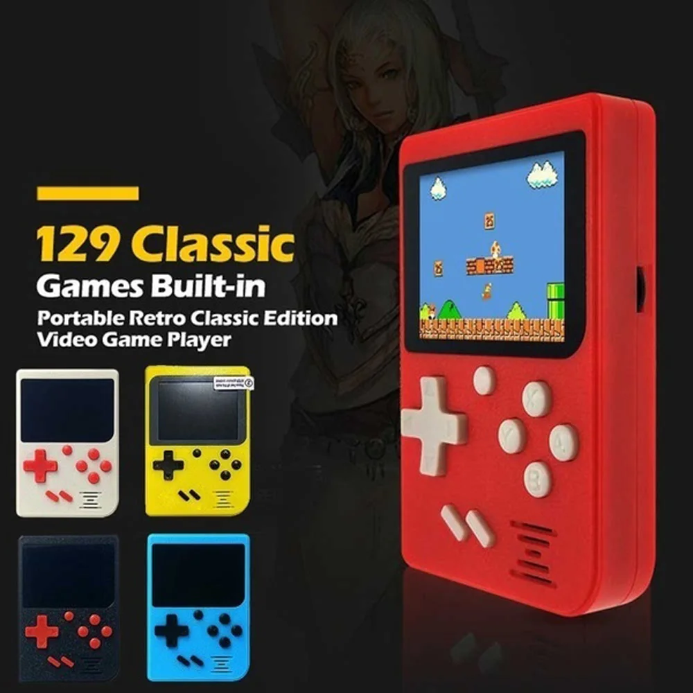 Карманные портативные игровые консоли компьютерной игры Встроенный 129 игр 2 0/2 4