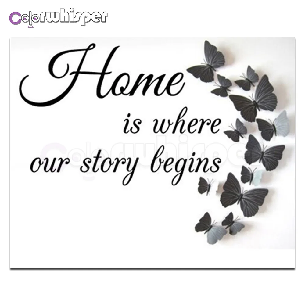 Алмазная картина 5D полностью квадратная/круглая дрель черно белая бабочка для