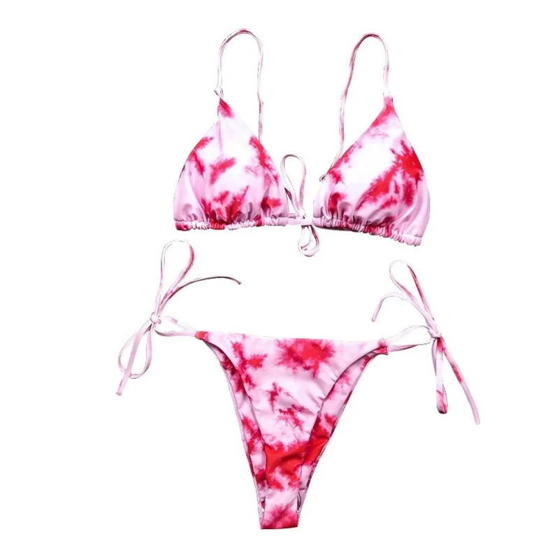 

2021 New Women Bikini 2-Piece Set Sexy Swimwear Bandage Swimsuit Polyester Women's Bathing Suits
