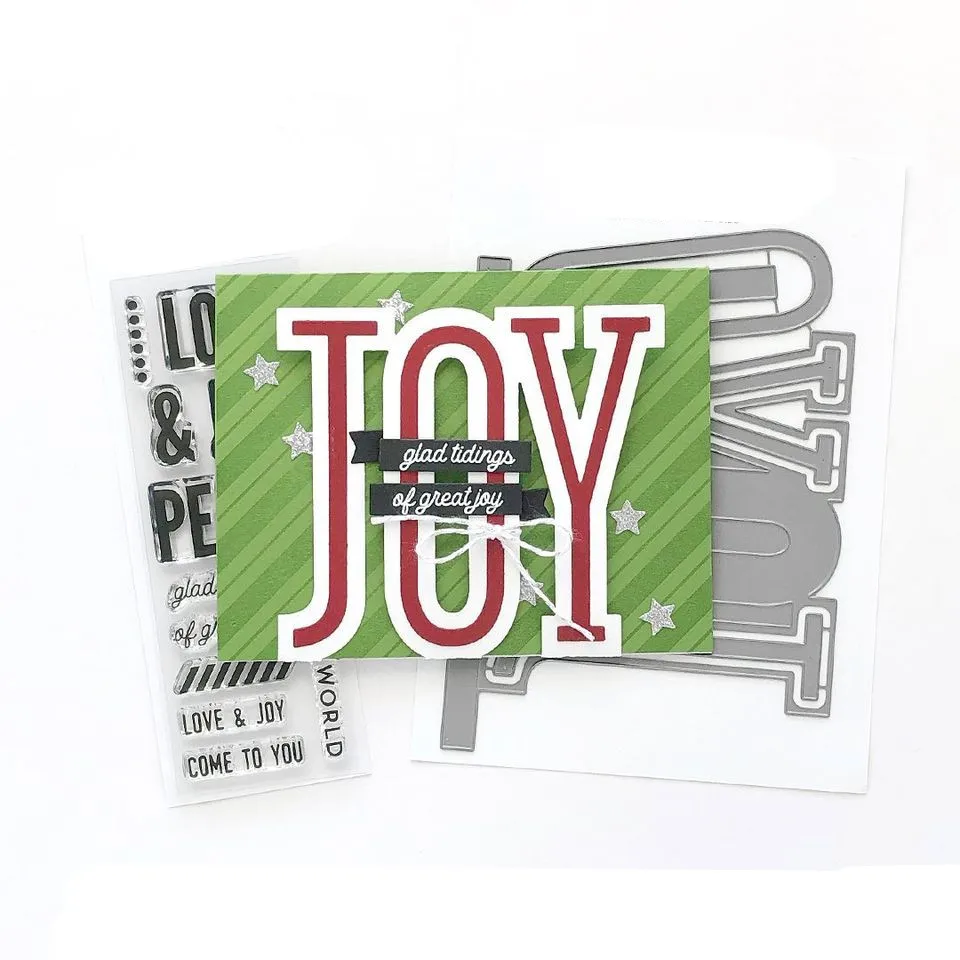 Металлические штампы и Christmas JOY для скрапбукинга изготовления открыток сделай