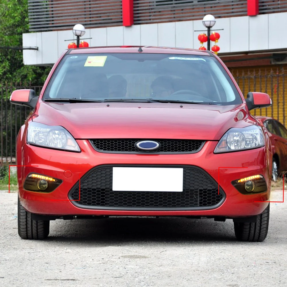 CSCSNL 2 шт. DRL для Ford Focus Sedan светодиодный Габаритные огни Светодиодный дневной свет