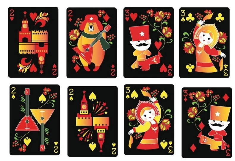 

New Bicycle Russian Folk Art Playing Cards Playing Cards 88*63mm Paper Cards Magic Poker Card Magic Trick Collection Card