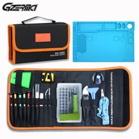 gzerma professional electronics repair tools kit 50 in 1 screwdriver set and repair mat for cell phone iphone laptop pc repair
