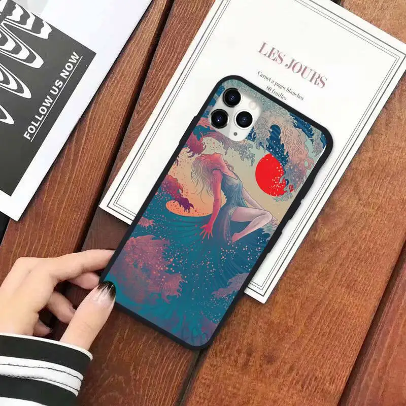 

Japanese cartoon pub wave Anime Dragon Phone Case for iPhone 11 12 pro XS MAX 8 7 6 6S Plus X 5S SE 2020 XR